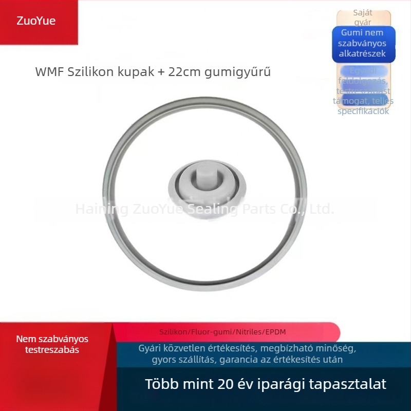 Szilikon tömítőgyűrű nyomás alatti fazékhoz és gőzölő edényhez, vízálló szilikon gyűrű