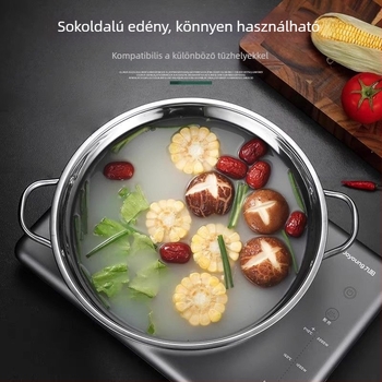Rozsdamentes acélból készült, nagy kapacitású hot pot otthoni és kereskedelmi használatra, univerzális tűzhely-kompatibilis
