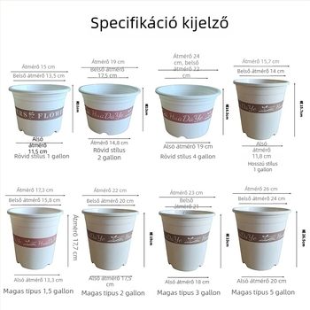 Fehér műgyanta virágtartó, kör alakú, lélegző gyökérkontrollal, rózsa és hortenzia számára, műanyag, testreszabható