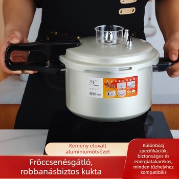 Alumíniumötvözetből készült nyomóedény, 18–36 cm átmérőjű, kereskedelmi használatra, kettős használat