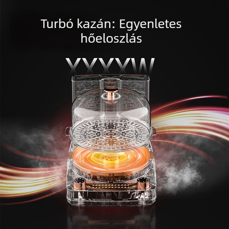 WONREAL elektromos gőzölő otthoni használatra, szeparált rekeszekkel, két szintes gőztartó tojások párolásához