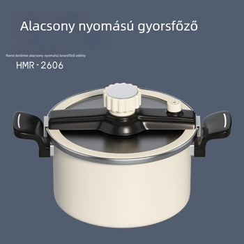 Huameirui 8 literes nyomásfőző edény, háztartási használatra, rozsdamentes acél, tapadásmentes