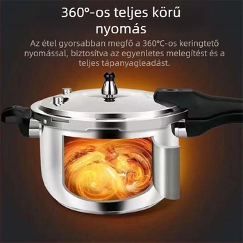 Jinxi 304 rozsdamentes acélból készült nyomásos fazék háztartási felhasználásra, kompatibilis gázzal és indukciós főzőfelülettel, robusztus kivitel
