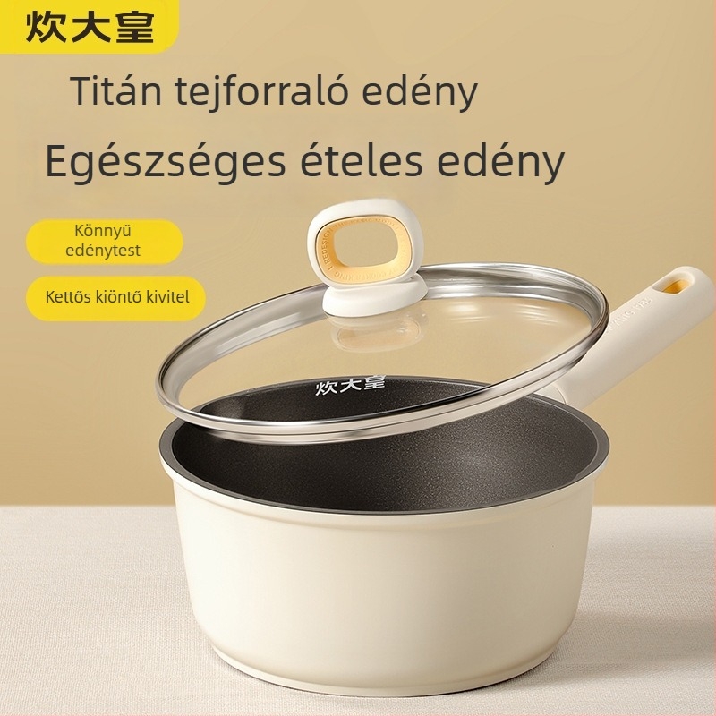 Cook King tapadásmentes tejmelegítő edény, könnyű és tartós, ideális tej melegítésére, babakezeléshez és tésztákhoz