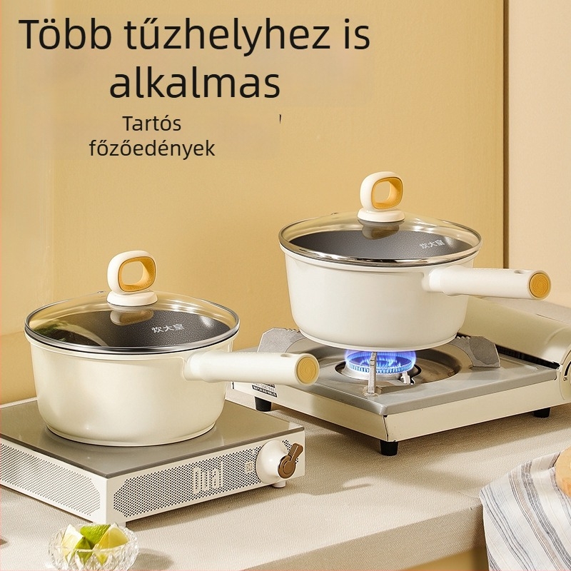 Cook King tapadásmentes tejmelegítő edény, könnyű és tartós, ideális tej melegítésére, babakezeléshez és tésztákhoz