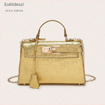 PU-ból készült női crossbody táska, kis méret, városi stílus, vízszintes négyzet alakú, mágneses zárás, poliészter bélés, háromdimenziós dizájn, mindennapi használatra