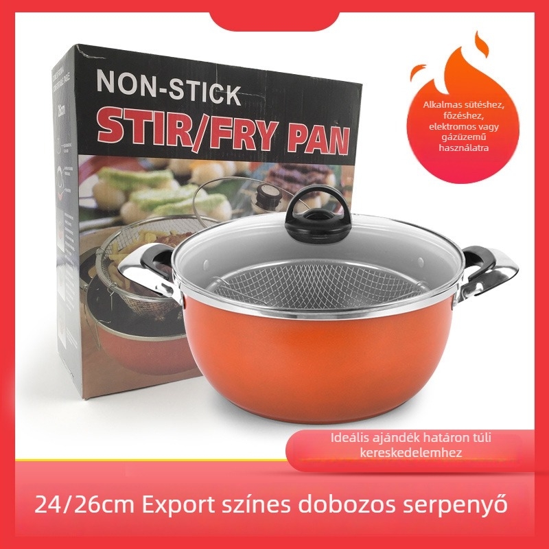Tempura fritőz, mini mélyolajsütő, japán stílusú, háztartási multifunkciós edény