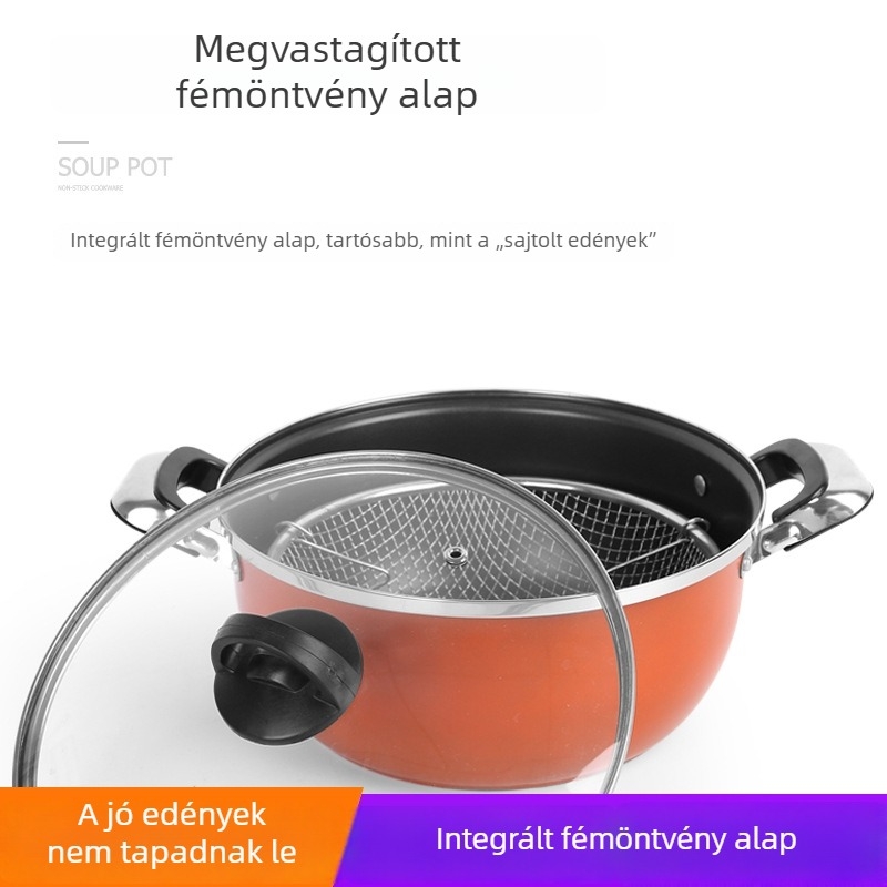 Tempura fritőz, mini mélyolajsütő, japán stílusú, háztartási multifunkciós edény