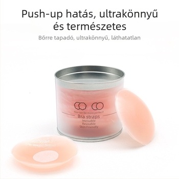Női szilikon mellbimbó tapasz, láthatatlan a menyasszonyi ruhán és fürdőruhához, vízálló, kerek alak, univerzális méret