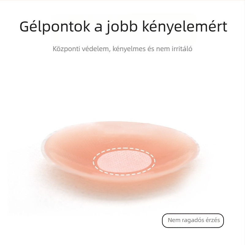 Női szilikon mellbimbó tapasz, láthatatlan a menyasszonyi ruhán és fürdőruhához, vízálló, kerek alak, univerzális méret