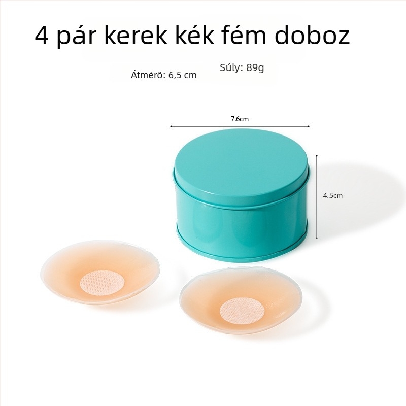 Női szilikon mellbimbó tapasz, láthatatlan a menyasszonyi ruhán és fürdőruhához, vízálló, kerek alak, univerzális méret