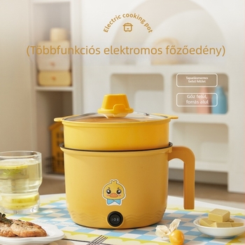 Multifunkcionális mindent egyben elektromos fazék, belső tapadásmentes, 450W, 220V, üvegfedő, dupla aljzat