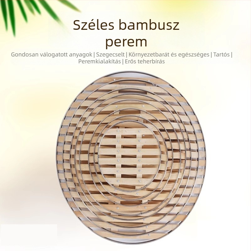 Bambusz pároló rács és pároló alátét nagy fazékhoz – Multifunkcionális konyhai kiegészítő