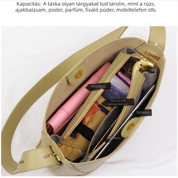 Annmu városi bucket táska, egy vállon viselhető, PU bőr, nagy kapacitás, mindennapi használatra, mágneses zár