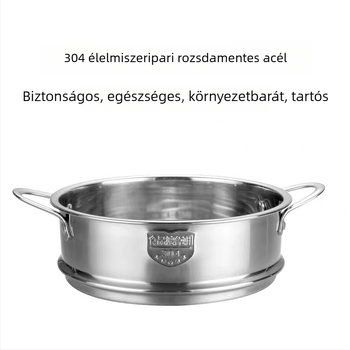 304 rozsdamentes acél gőzölő rács háztartási használatra, 16–32 cm gőzölő réteg levesekhez, bébiételhez és gombóchoz