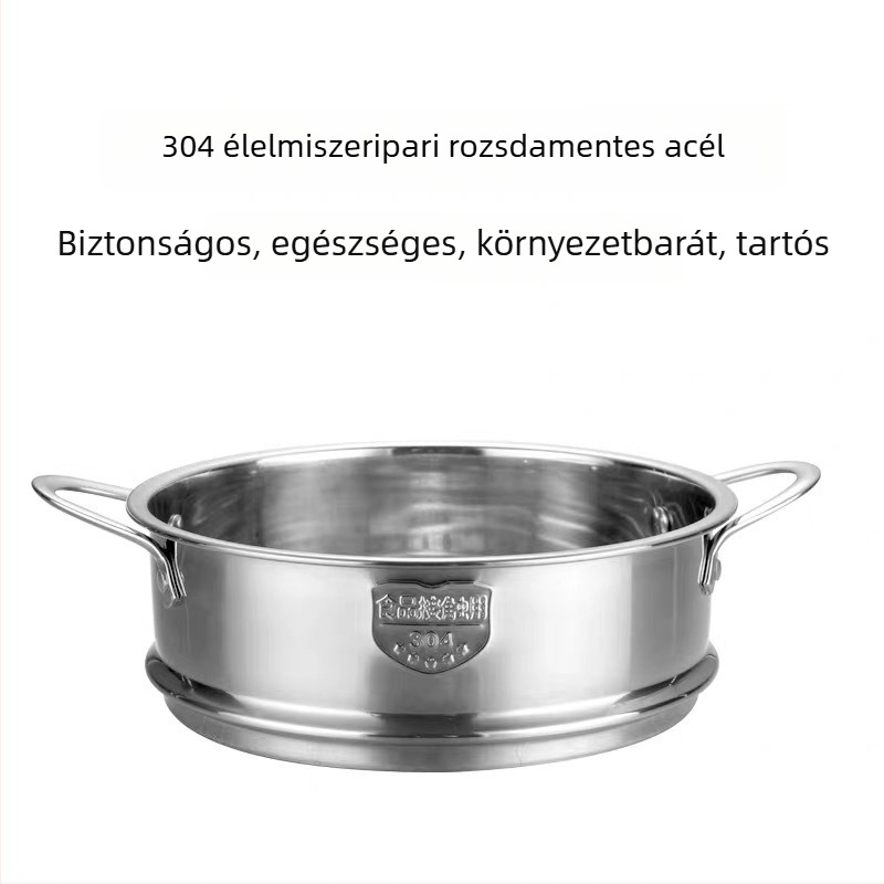 304 rozsdamentes acél gőzölő rács háztartási használatra, 16–32 cm gőzölő réteg levesekhez, bébiételhez és gombóchoz