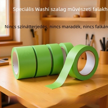 Gyengén tapadó japán papírból készült színek elkülönítésére szolgáló dekoratív szalag, diatom mud művészethez és latex festéshez, falra nem hagy nyomot