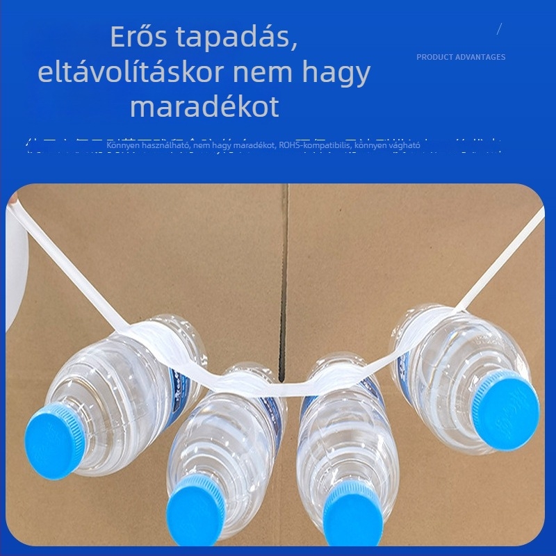 Olaj alapú kétoldalas ragasztószalag, fehér, hőálló és átlátszó, pamutpapír alapú, magas viszkozitású, ipari osztály