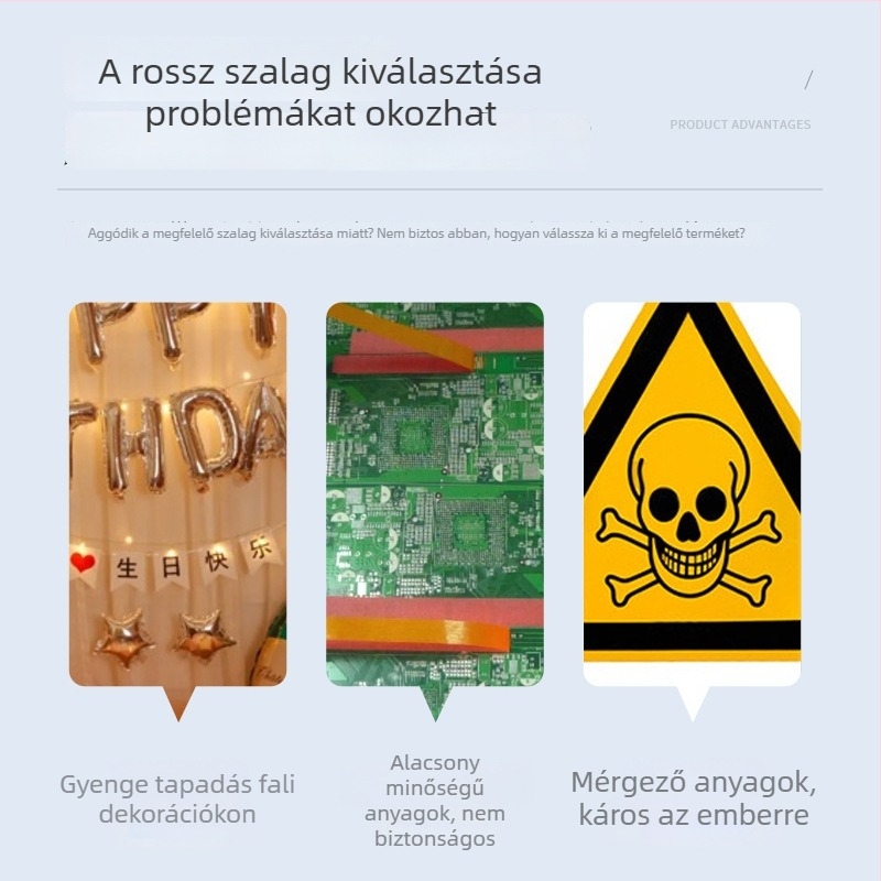 Olaj alapú kétoldalas ragasztószalag, fehér, hőálló és átlátszó, pamutpapír alapú, magas viszkozitású, ipari osztály