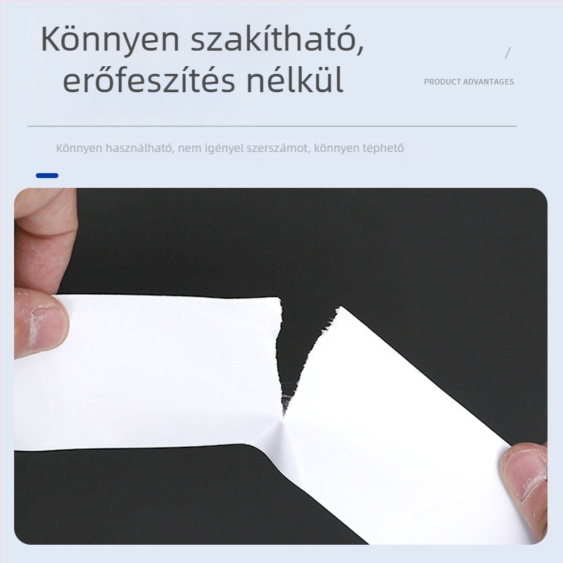 Olaj alapú kétoldalas ragasztószalag, fehér, hőálló és átlátszó, pamutpapír alapú, magas viszkozitású, ipari osztály