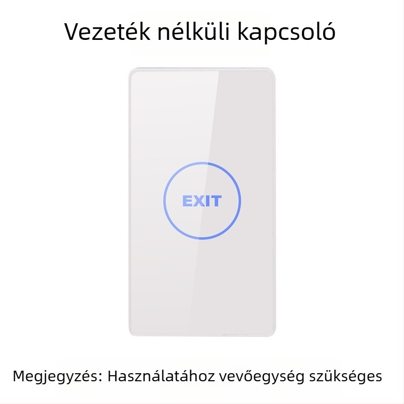 12/24V vezeték nélküli hozzáférés-ellenőrző panel edzett üvegből, automata ajtókhoz, érintéses kilépő gomb panel