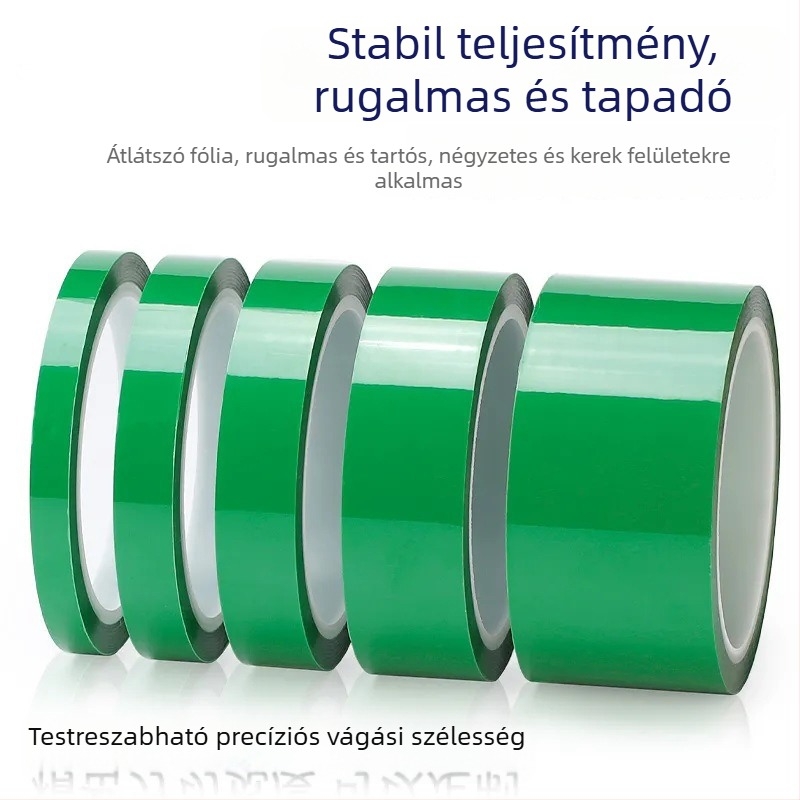 Zöld PET terminálszalag lítium-ion akkumulátorokhoz — szigetelés és védelem, sav- és lúgálló