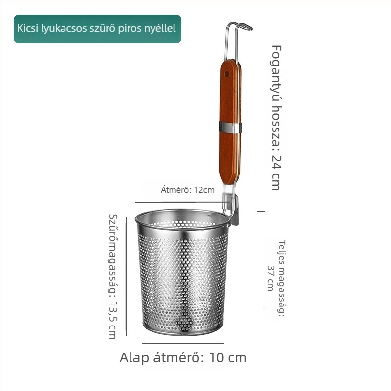 Rozsdamentes acélból készült kolander szűrőhálóval, tészta és Malatang számára, nagy