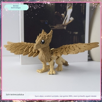 3D-nyomtatott griffon figurka mozgó szárnyakkal, dekoratív modell