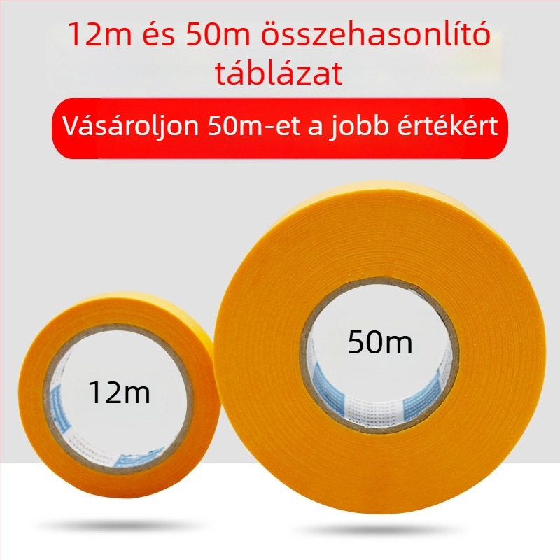 7388 Sárga maszkoló papírszalag, magas tapadással festéshez és fugázáshoz, színelválasztás, nagykereskedelem, testreszabható
