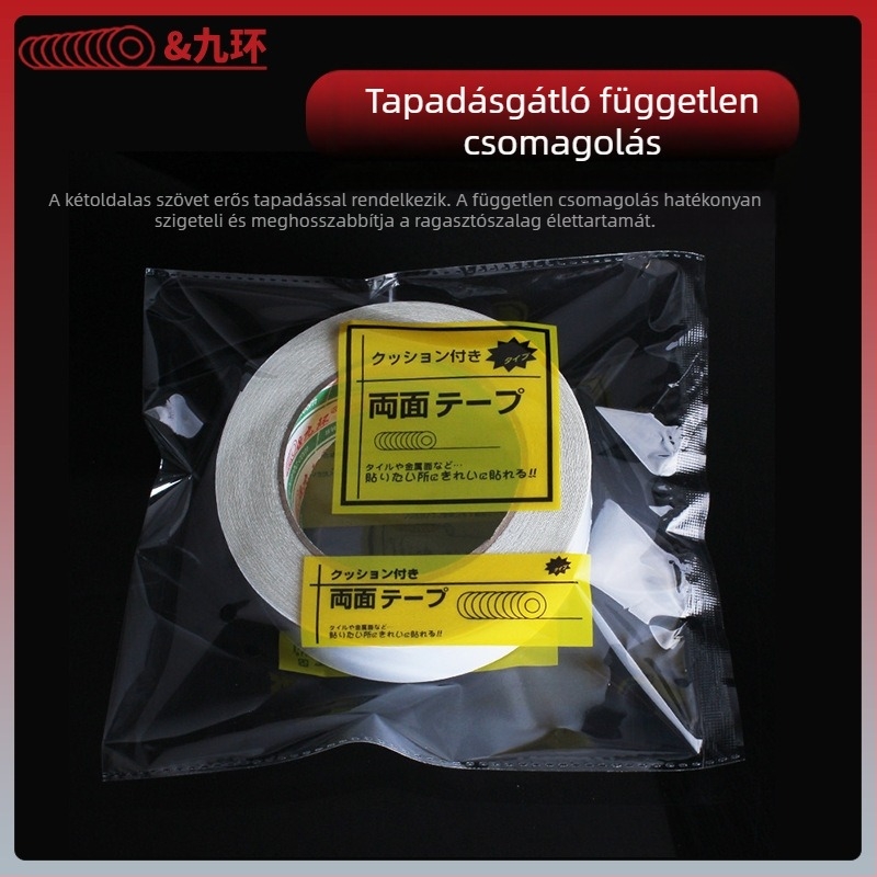 Textil alapú kétoldalas ragasztószalag rácsmintával, erős tapadás, maradékmentes, könnyen téphető, szőnyeg rögzítésére