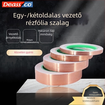 Kivágott vezető rézfóliás öntapadós szalag EMI-árnyékoláshoz, magas hőmérséklet-tűrés