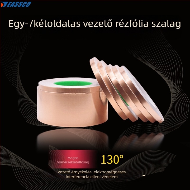Kivágott vezető rézfóliás öntapadós szalag EMI-árnyékoláshoz, magas hőmérséklet-tűrés