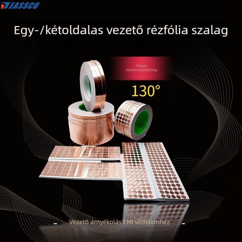 Kivágott vezető rézfóliás öntapadós szalag EMI-árnyékoláshoz, magas hőmérséklet-tűrés