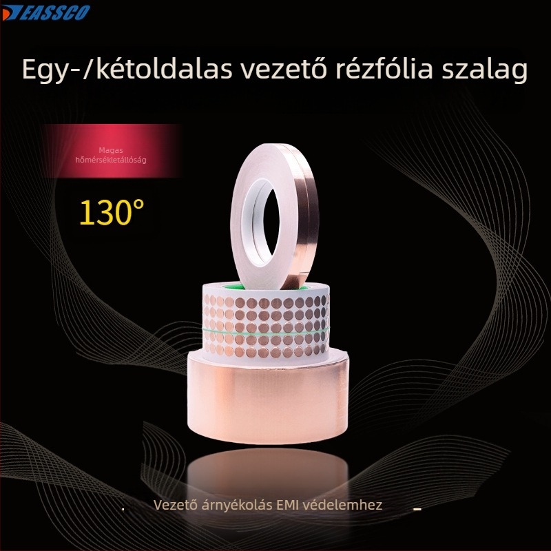 Kivágott vezető rézfóliás öntapadós szalag EMI-árnyékoláshoz, magas hőmérséklet-tűrés