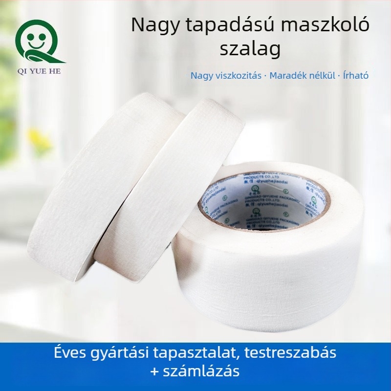 Fehér maszkolópapír bútorok dekorációjához – maszkoló ragasztószalag texturált papíralapból, nagy viszkozitás