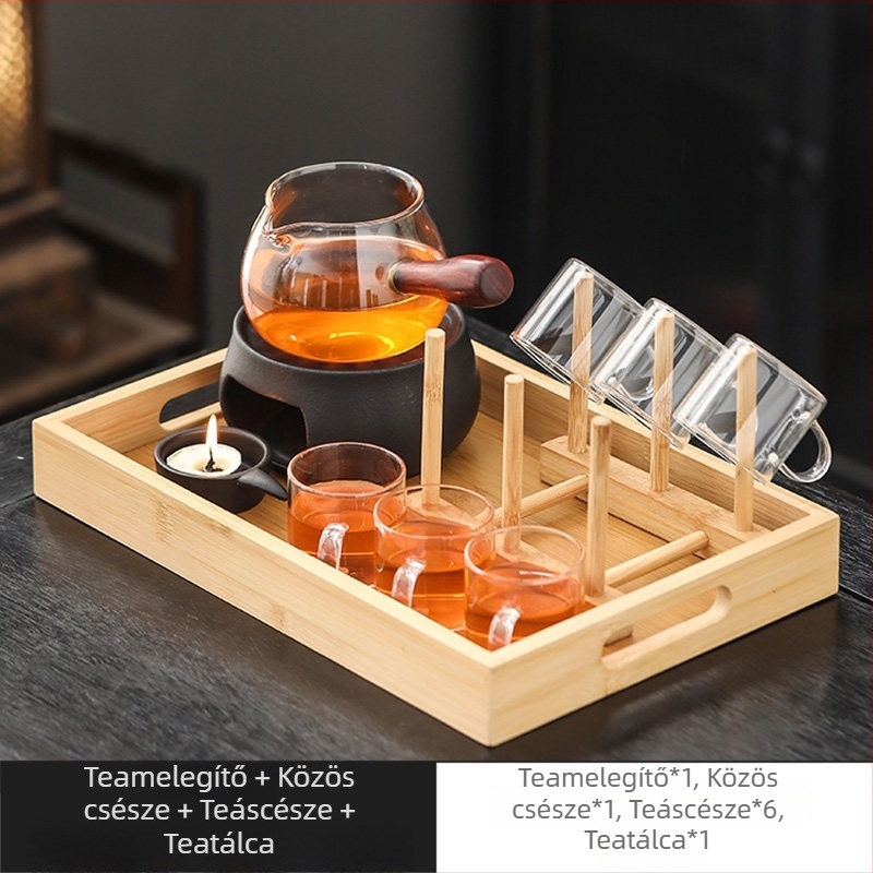 Porcelán teamelegítő gyertyával – japán stílusú minimalistikus luxus, teakekészítéshez és virágos tea ceremóniához való kiegészítő