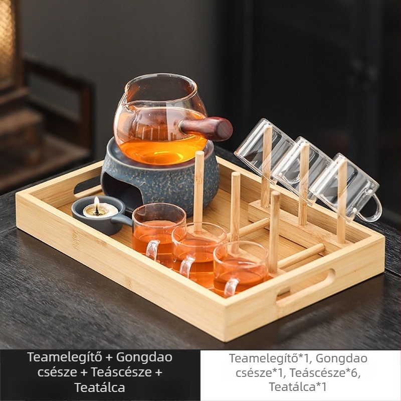 Porcelán teamelegítő gyertyával – japán stílusú minimalistikus luxus, teakekészítéshez és virágos tea ceremóniához való kiegészítő