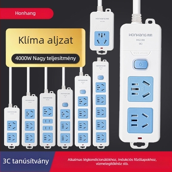 16A 4000W hosszabbító kábellel, több aljzattal, klímára és bojlerre