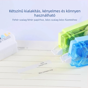 Lepusheng 9932 Kétfejű javító szalag kettős színű maggal, nagy kapacitású, szemvédő típusú, általános iskolások számára