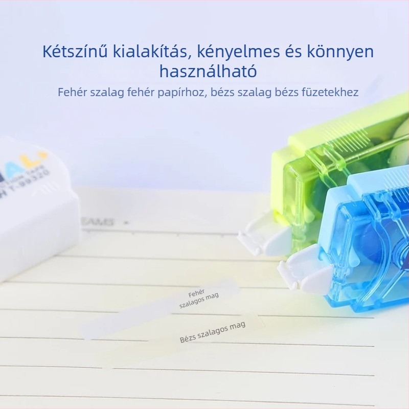 Lepusheng 9932 Kétfejű javító szalag kettős színű maggal, nagy kapacitású, szemvédő típusú, általános iskolások számára