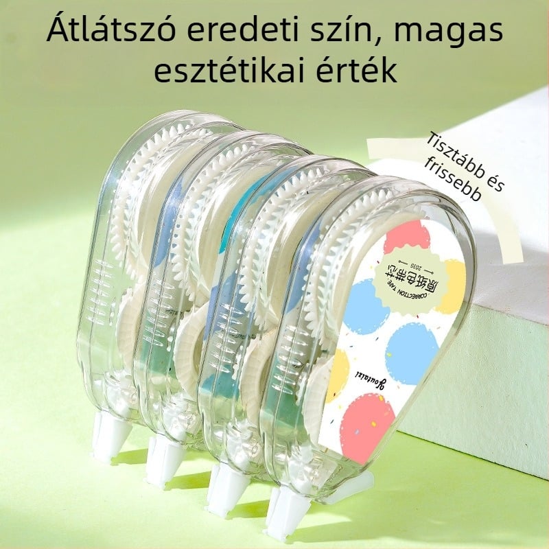 Általános iskolásoknak készült javító ragasztószalag, bézs eredeti papír szín, megfizethető csomag, szembarát sárga