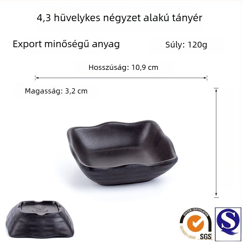 Chiliszósz tál, műanyag snack tál, melaminból készült hotel-stílusú étkészlet forró fazékhoz