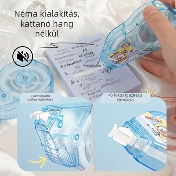Beifa Xili Cartoon Nagy kapacitású kijavító szalag diákok számára, csendes, kompatibilis különböző tollakkal