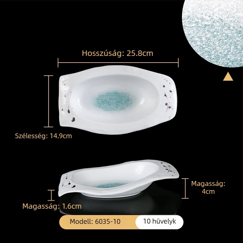 Melamintál imitációs porcelán hatású tál kereskedelmi használatra – éttermek és szállodák, egyedi forma, ütésálló