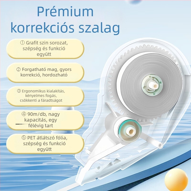 Deli csendes javító szalag általános iskolások számára, esésálló, nagy kapacitású