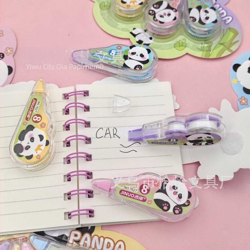 Rajzolt panda korrigáló szalag – mini négy darabos készlet diákoknak, ajándék