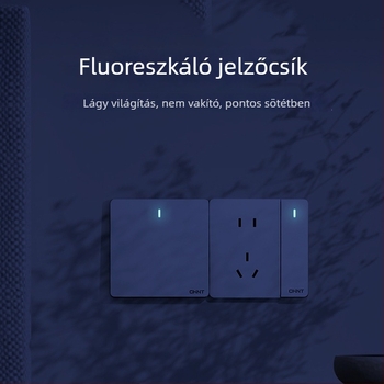 Chint rejtett falra épített kapcsoló és aljzat, panel 1 modul, 5 lyuk, krémszínű, fehér 6C