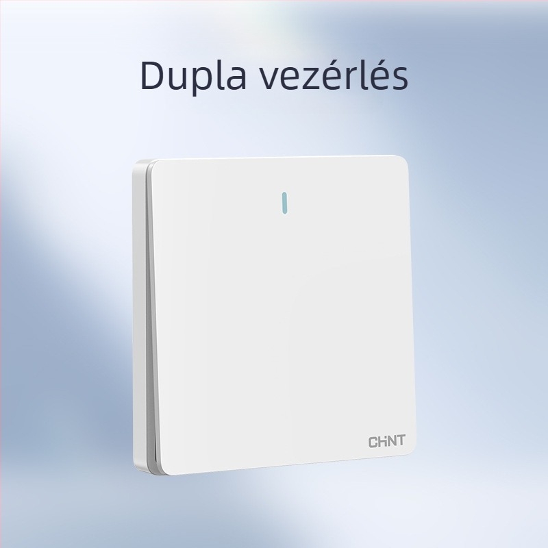 Chint rejtett falra épített kapcsoló és aljzat, panel 1 modul, 5 lyuk, krémszínű, fehér 6C