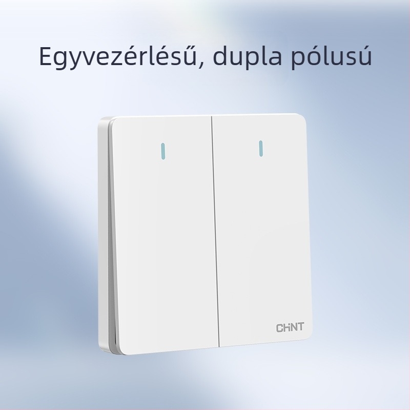 Chint rejtett falra épített kapcsoló és aljzat, panel 1 modul, 5 lyuk, krémszínű, fehér 6C