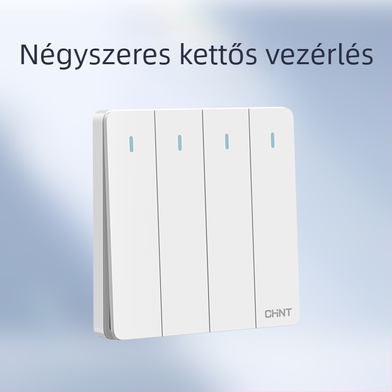 Chint rejtett falra épített kapcsoló és aljzat, panel 1 modul, 5 lyuk, krémszínű, fehér 6C